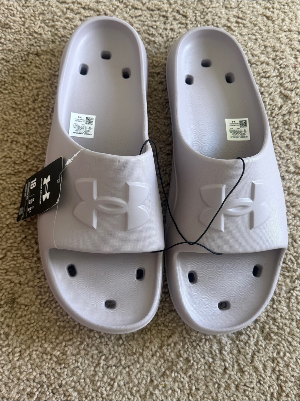 Under Armour Men's Slide Sandals in Light Lavender